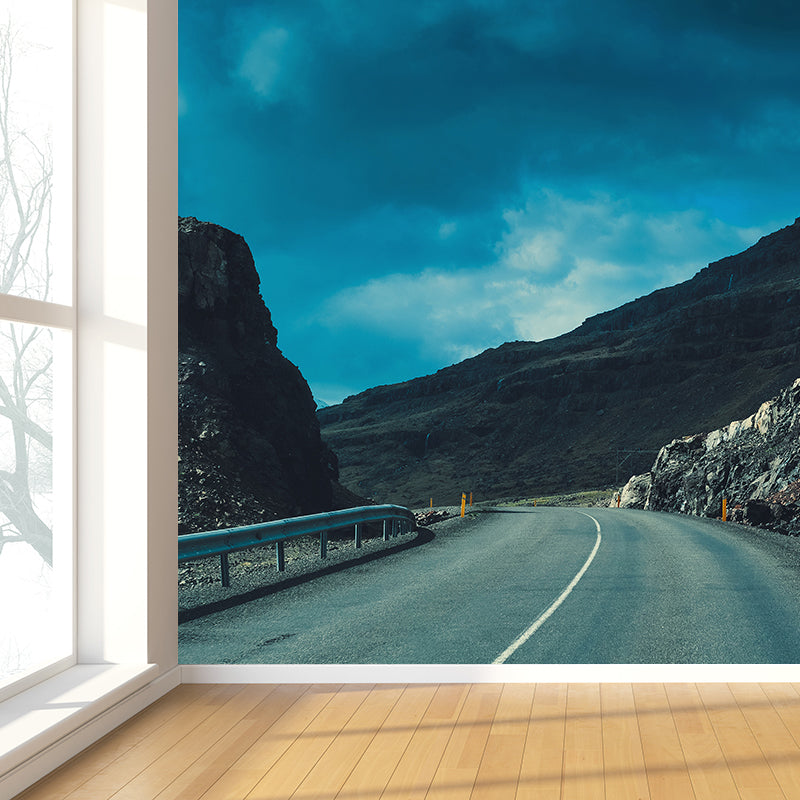 Various Highway View Mural Wallpaper Contemporary Non-Woven Material Wall Covering Clearhalo 'Wall Decor' 'Wall Mural' 1627704
