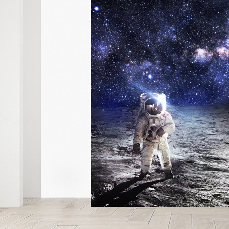 Extra Large Space View Mural Purple Non-Woven Wall Art for Home Decor, Personalised Clearhalo 'Wall Decor' 'Wall Mural' 1627824