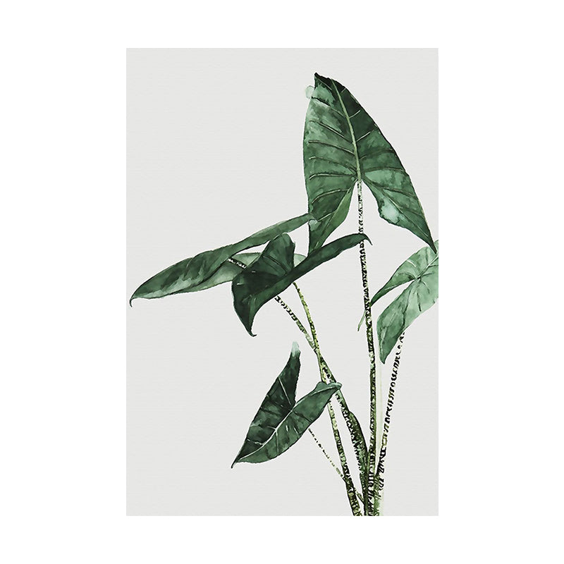 Farmhouse Botanics Wall Art Green Leaf Canvas Print for Living Room, Textured Clearhalo 'Art Gallery' 'Canvas Art' 'Country Art Gallery' 'French Country' 'Rustic' Arts' 1628606