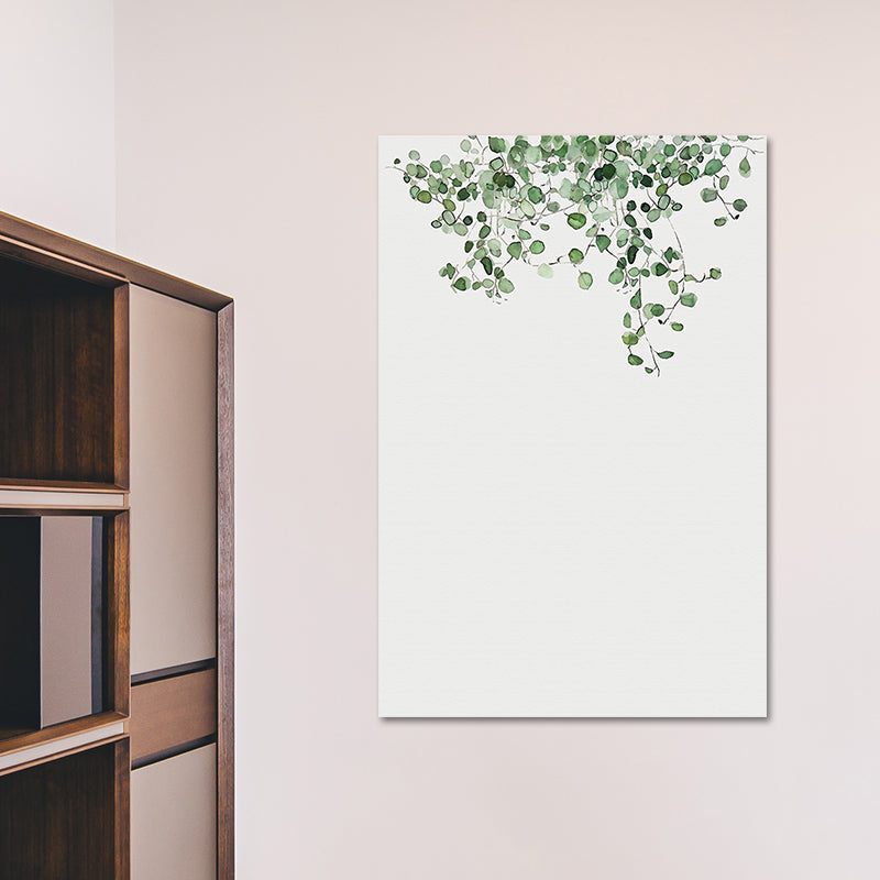 Farmhouse Botanics Wall Art Green Leaf Canvas Print for Living Room, Textured Green Design 3 Clearhalo 'Art Gallery' 'Canvas Art' 'Country Art Gallery' 'French Country' 'Rustic' Arts' 1628617