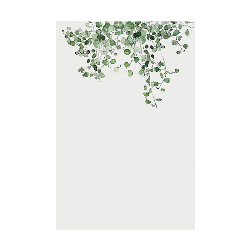 Farmhouse Botanics Wall Art Green Leaf Canvas Print for Living Room, Textured Clearhalo 'Art Gallery' 'Canvas Art' 'Country Art Gallery' 'French Country' 'Rustic' Arts' 1628620