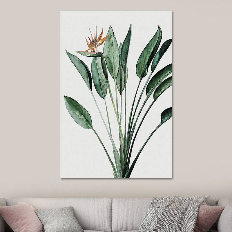 Farmhouse Botanics Wall Art Green Leaf Canvas Print for Living Room, Textured Clearhalo 'Art Gallery' 'Canvas Art' 'Country Art Gallery' 'French Country' 'Rustic' Arts' 1628626