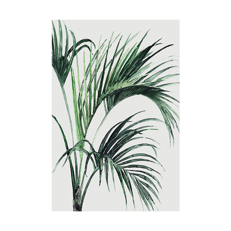 Farmhouse Botanics Wall Art Green Leaf Canvas Print for Living Room, Textured Clearhalo 'Art Gallery' 'Canvas Art' 'Country Art Gallery' 'French Country' 'Rustic' Arts' 1628634