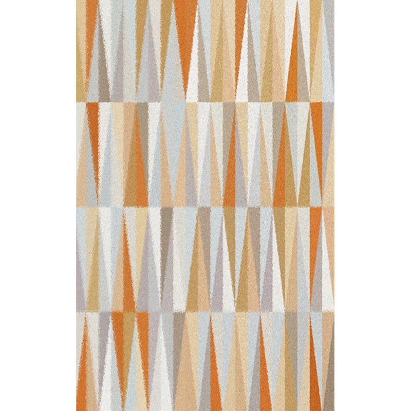 Nordic Novelty Rug in Orange Geometry Triangle Pattern Rug Polyester Washable Carpet for Home Decoration Clearhalo 'Area Rug' 'Rug' 1634445