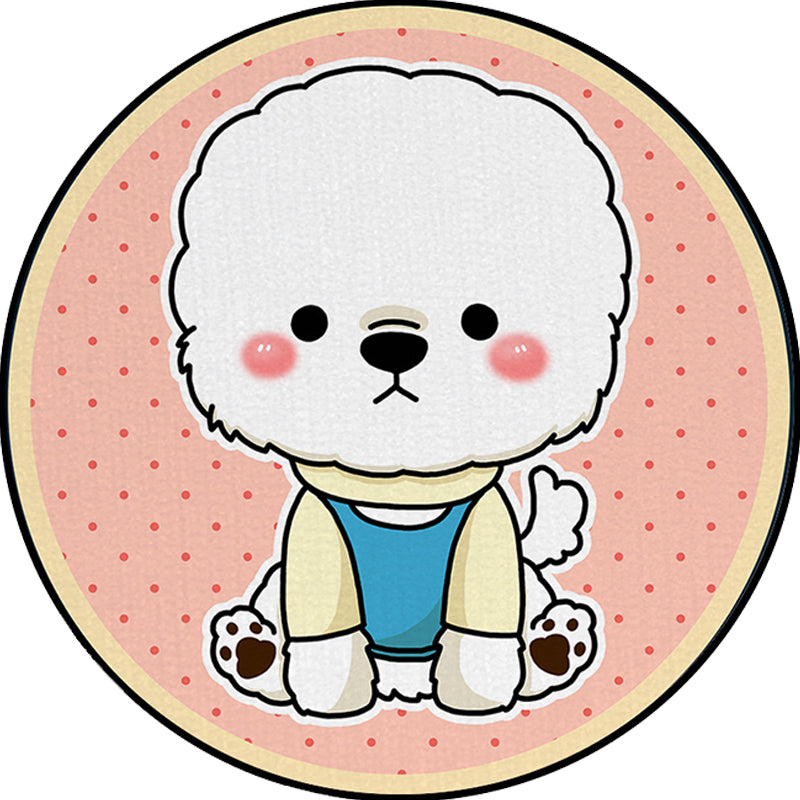 Kids Bedroom Rug in Purple and Red Animal Dog Star Strawberry Print Rug Polyester Non-Slip Area Rug Clearhalo 'Area Rug' 'Rug' 1634463