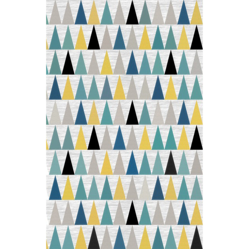 Modern Living Room Rug in Grey Geometric Triangle Print Rug Polyester Stain-Resistant Area Rug Clearhalo 'Area Rug' 'Modern' 'Rugs' Rug' 1634835