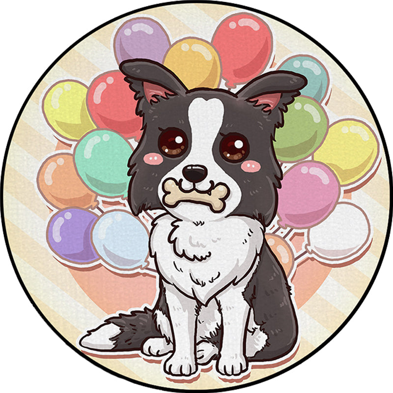 Cute Kids Rug in Pink and Yellow Animal Dog Banana Balloon Pattern Rug Polyester Washable Carpet for Nursery Clearhalo 'Area Rug' 'Rug' 1635472