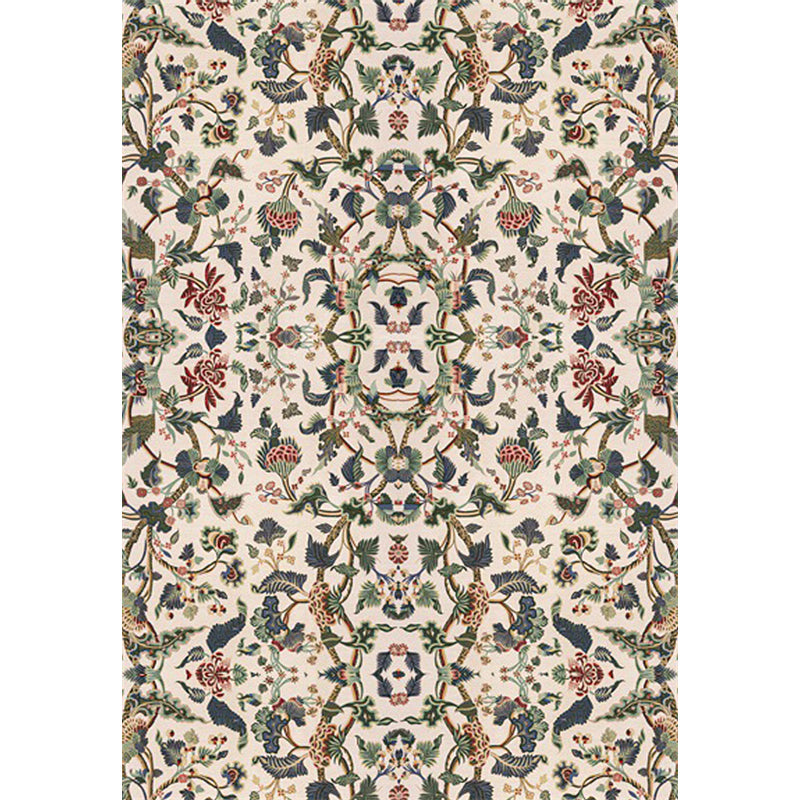 Retro Floral Pattern Rug Light Yellow Classic Rug Polyester Washable Non-Slip Backing Area Rug for Living Room Clearhalo 'Area Rug' 'Rugs' 'Vintage' Rug' 1635722