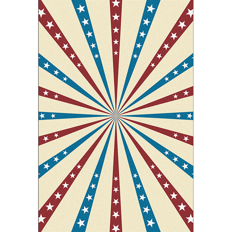 Beige and Blue Modern Rug Polyester Radial and Star Pattern Rug Washable Non-Slip Backing Carpet for Living Room Clearhalo 'Area Rug' 'Modern' 'Rugs' Rug' 1635994