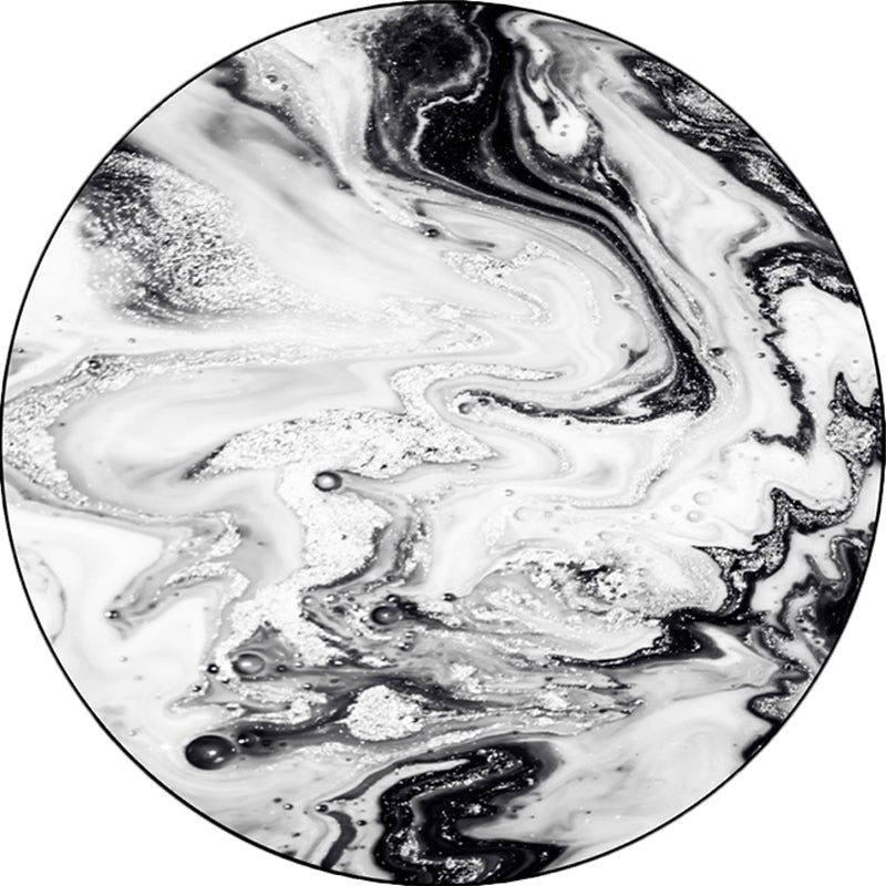 Black and White Bedroom Rug Modern Abstract Oil Painting Pattern Area Rug Polyester Anti-Slip Washable Carpet Clearhalo 'Area Rug' 'Modern' 'Rugs' Rug' 1636016