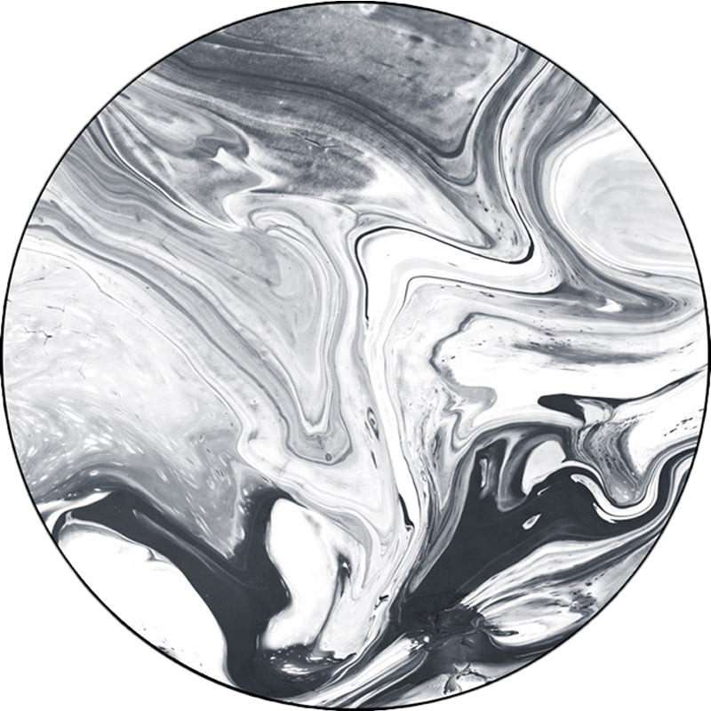 Black and White Bedroom Rug Modern Abstract Oil Painting Pattern Area Rug Polyester Anti-Slip Washable Carpet Clearhalo 'Area Rug' 'Modern' 'Rugs' Rug' 1636030