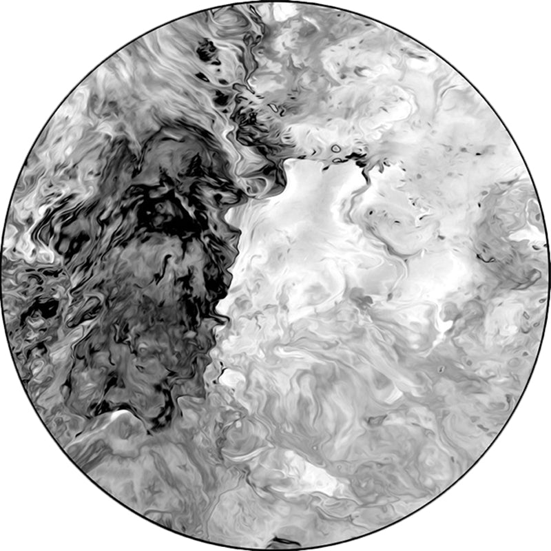 Black and White Bedroom Rug Modern Abstract Oil Painting Pattern Area Rug Polyester Anti-Slip Washable Carpet Clearhalo 'Area Rug' 'Modern' 'Rugs' Rug' 1636037