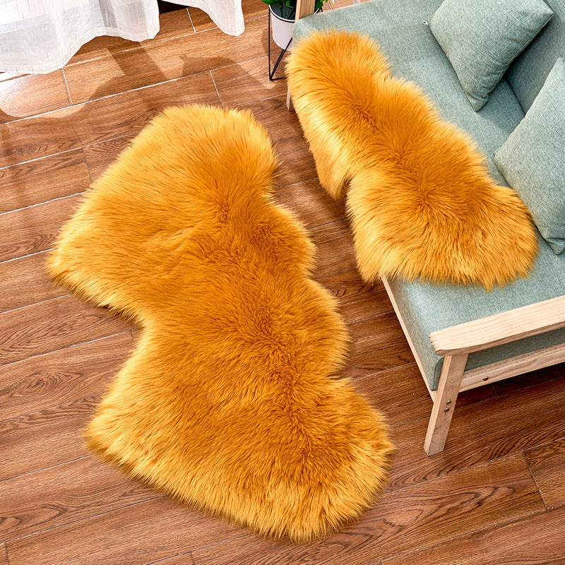 Simple Plain Rug Grey and Pink Fluffy Rug Machine Washable Non-Slip Area Rug for Bedroom Dark Camel Clearhalo 'Area Rug' 'Casual' 'Rugs' Rug' 1636621