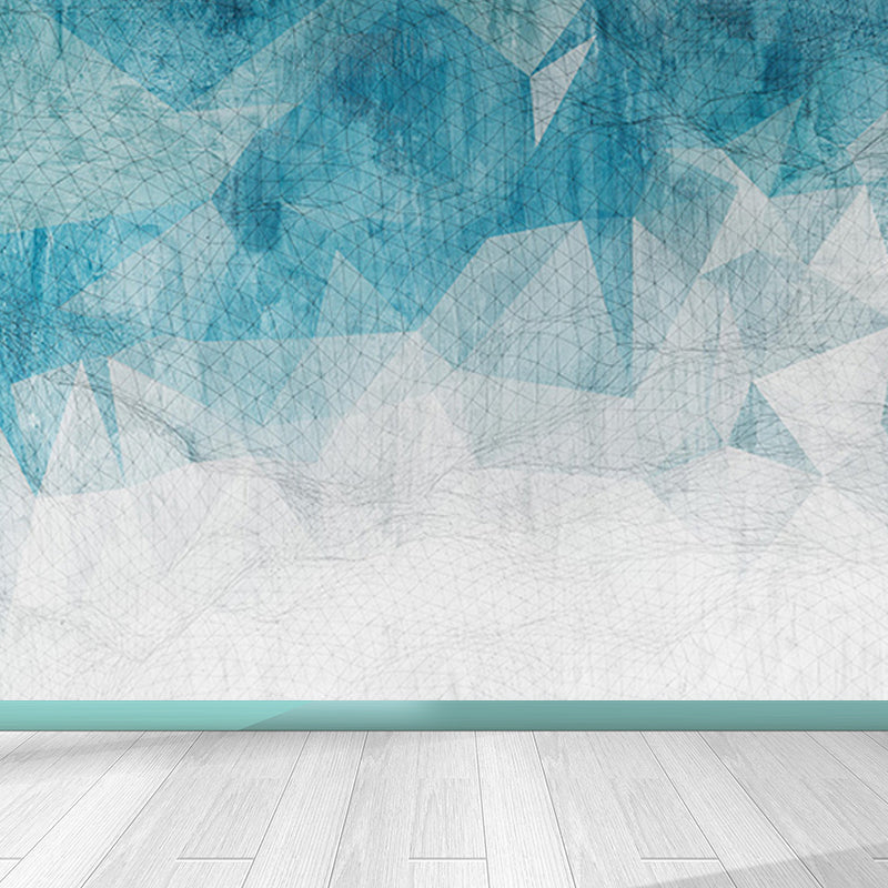 Geometric Mural Wallpaper Modern Non-Woven Texture Wall Covering in Pastel Color Clearhalo 'Wall Decor' 'Wall Mural' 1637969