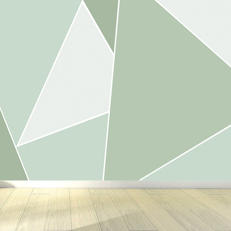 Stacked Triangle Pattern Wall Mural Contemporary Non-Woven Material Wall Covering Clearhalo 'Wall Decor' 'Wall Mural' 1638004