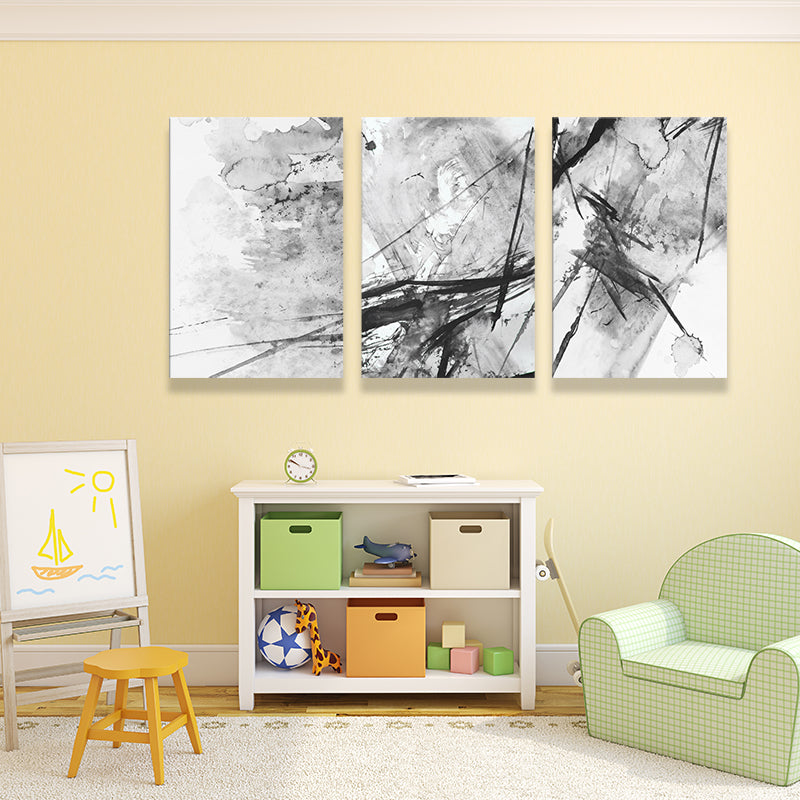 Abstract Spray Paint Art Print Contemporary Canvas Wall Decoration for Living Room Clearhalo 'Art Gallery' 'Canvas Art' 'Traditional' Arts' 1639285