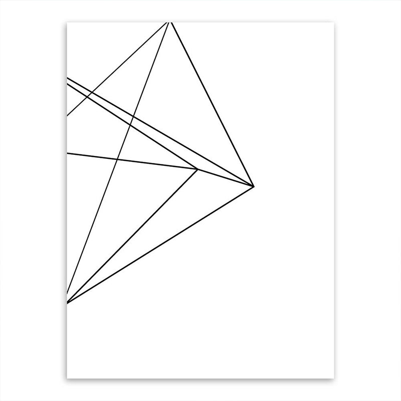 White Various Geometry Pattern Art Textured Painting for Bedroom, Multiple Sizes Available Clearhalo 'Arts' 'Canvas Art' 1641526