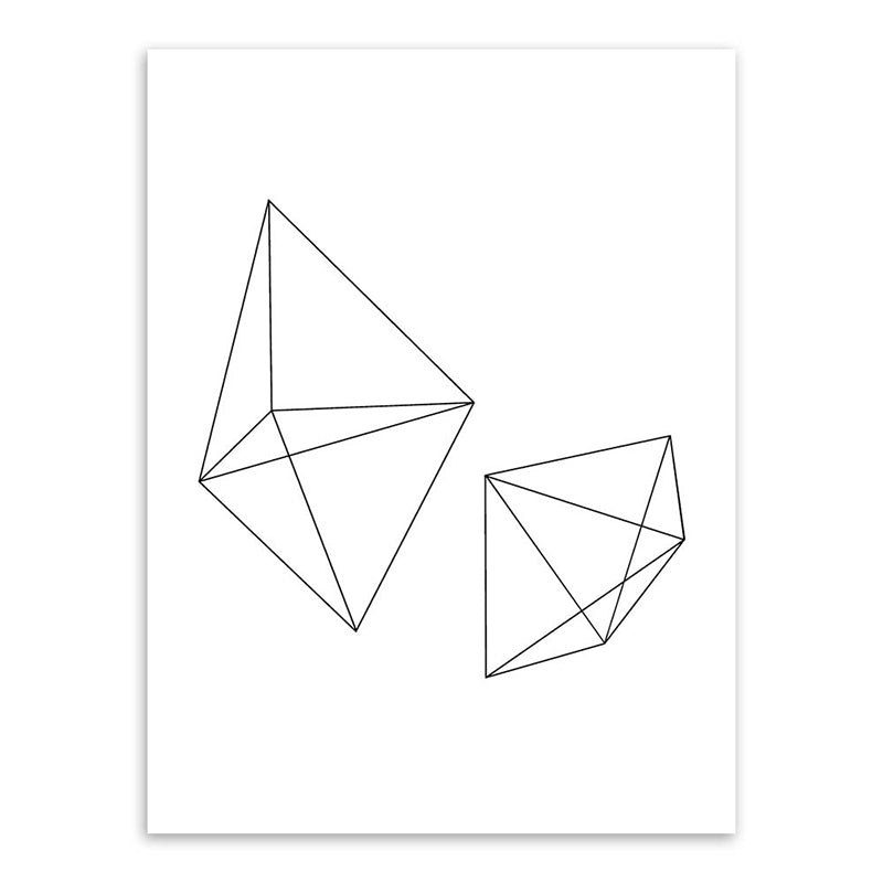 White Various Geometry Pattern Art Textured Painting for Bedroom, Multiple Sizes Available Clearhalo 'Arts' 'Canvas Art' 1641533
