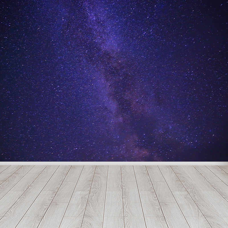 Large Constellations Scene Wall Mural Modern Outer Space Wall Covering in Purple Purple Design 1 Clearhalo 'Wall Decor' 'Wall Mural' 1646450