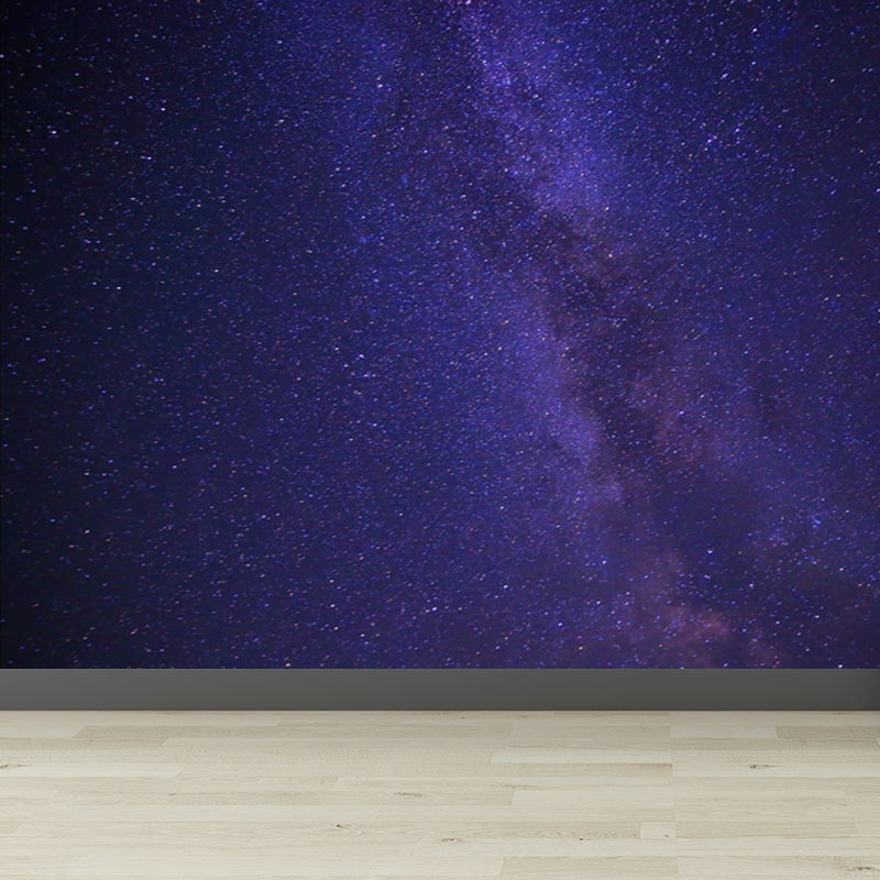 Large Constellations Scene Wall Mural Modern Outer Space Wall Covering in Purple Clearhalo 'Wall Decor' 'Wall Mural' 1646451