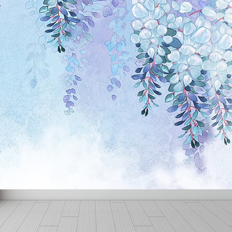 Modern Leaves Print Mural Soft Color Living Room Wall Art, Custom Size Available Clearhalo 'Wall Decor' 'Wall Mural' 1646677