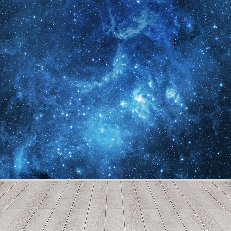 Giant Modern Mural Decal in Blue Night Sky Constellations Wall Covering, Customised Clearhalo 'Wall Decor' 'Wall Mural' 1647136