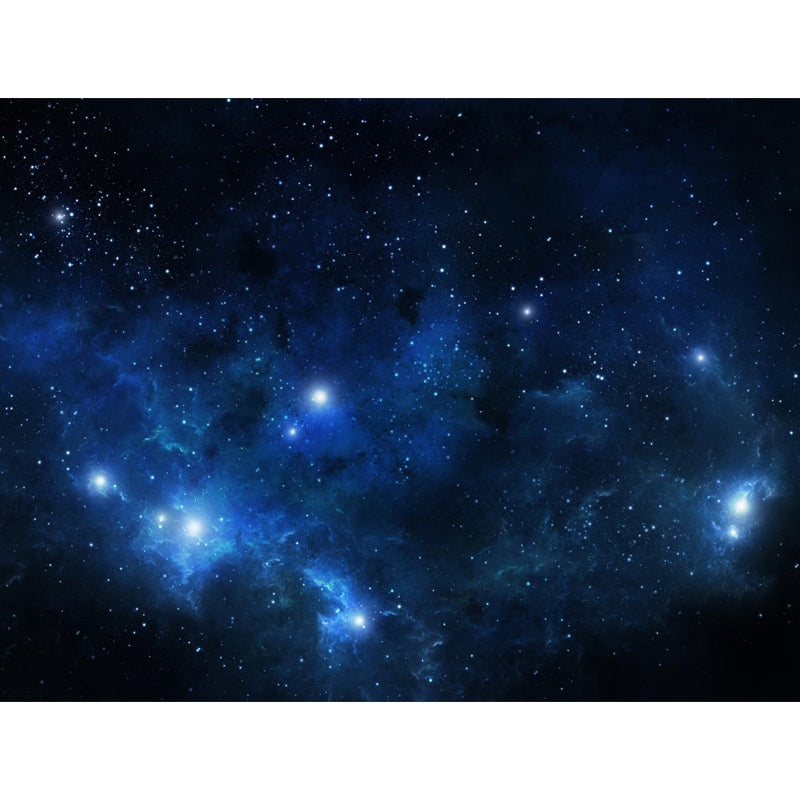 Magical Constellations View Mural Decal for Playroom, Blue, Custom Size Available Clearhalo 'Wall Decor' 'Wall Mural' 1647632