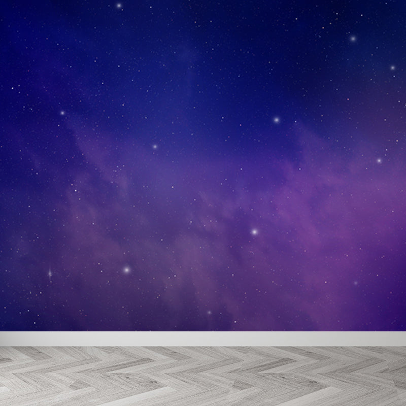 Modern Constellation Scene Wall Mural Non-Woven Stain-Proof Purple Wall Art for Dining Room Purple Design 1 Clearhalo 'Wall Decor' 'Wall Mural' 1647858