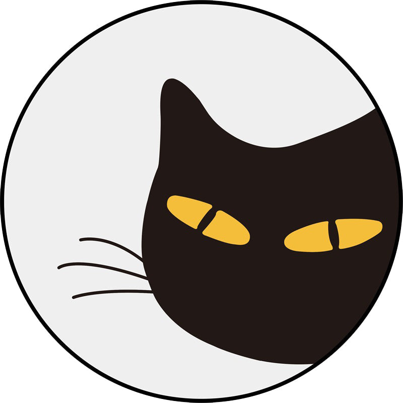 Grey Child's Room Rug Kids Animal Cat Funny Expression Pattern Area Rug Polyester Stain-Resistant Carpet Clearhalo 'Area Rug' 'Rug' 1648522