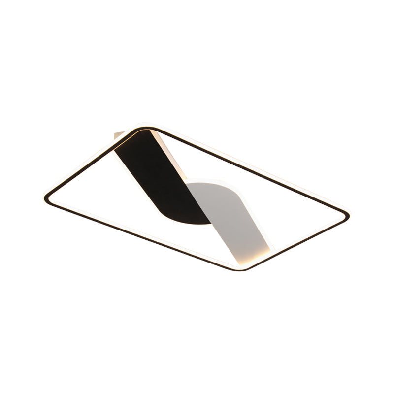 Geometric Pattern Metal Ceiling Light Fixture Modern Black LED Flush Mount Light for Living Room, 16"/35.5" Wide Clearhalo 'Ceiling Lights' 'Close To Ceiling Lights' 'Close to ceiling' 'Flush mount' Lighting' 1649557