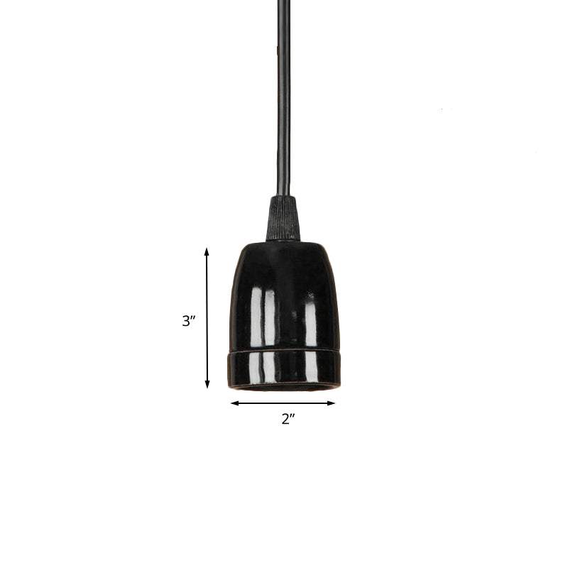 1 Head Mini Hanging Pendant Light with Adjustable Cord Retro Style Black/Red Ceramic Ceiling Hanging Light Clearhalo 'Art Deco Pendants' 'Black' 'Cast Iron' 'Ceiling Lights' 'Ceramic' 'Crystal' 'Industrial Pendants' 'Industrial' 'Metal' 'Middle Century Pendants' 'Pendant Lights' 'Pendants' 'Rustic Pendants' 'Tiffany' Lighting' 165055