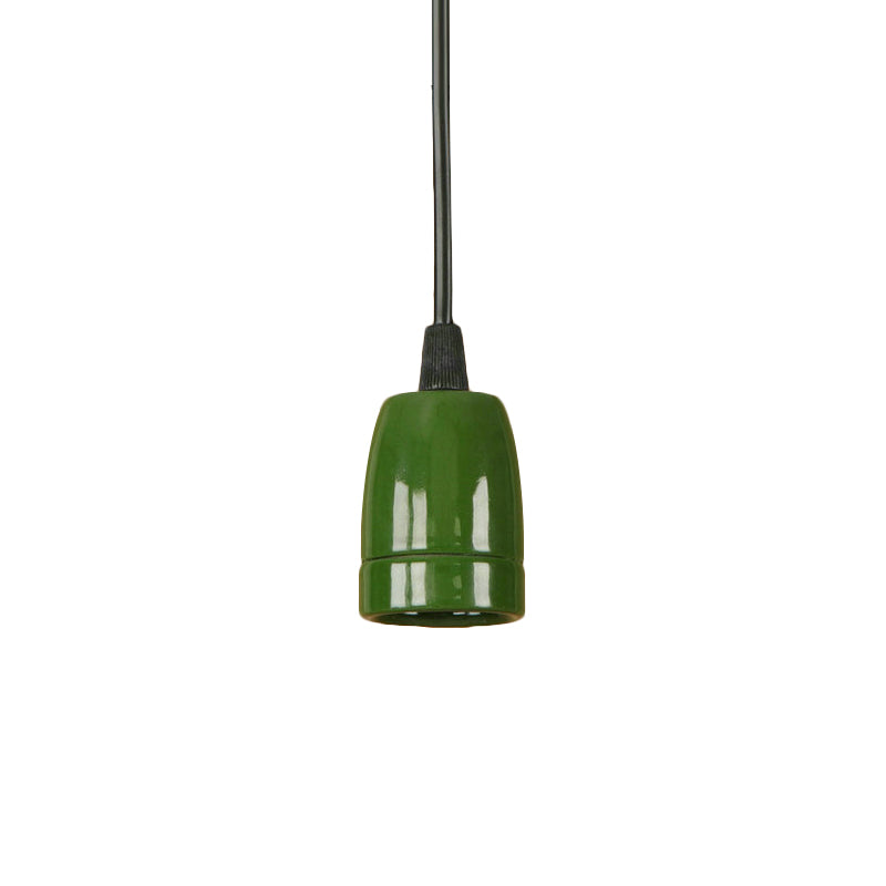 1 Head Mini Hanging Pendant Light with Adjustable Cord Retro Style Black/Red Ceramic Ceiling Hanging Light Clearhalo 'Art Deco Pendants' 'Black' 'Cast Iron' 'Ceiling Lights' 'Ceramic' 'Crystal' 'Industrial Pendants' 'Industrial' 'Metal' 'Middle Century Pendants' 'Pendant Lights' 'Pendants' 'Rustic Pendants' 'Tiffany' Lighting' 165064