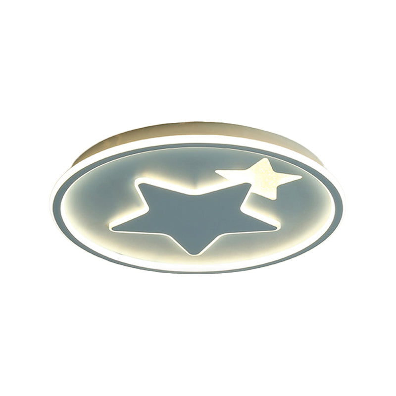 Star Bedroom Ceiling Light Fixture Acrylic LED Cartoon Close to Ceiling Lamp in Black/Pink/Blue Clearhalo 'Ceiling Lights' 'Close To Ceiling Lights' 'Close to ceiling' 'Flush mount' Lighting' 1651277