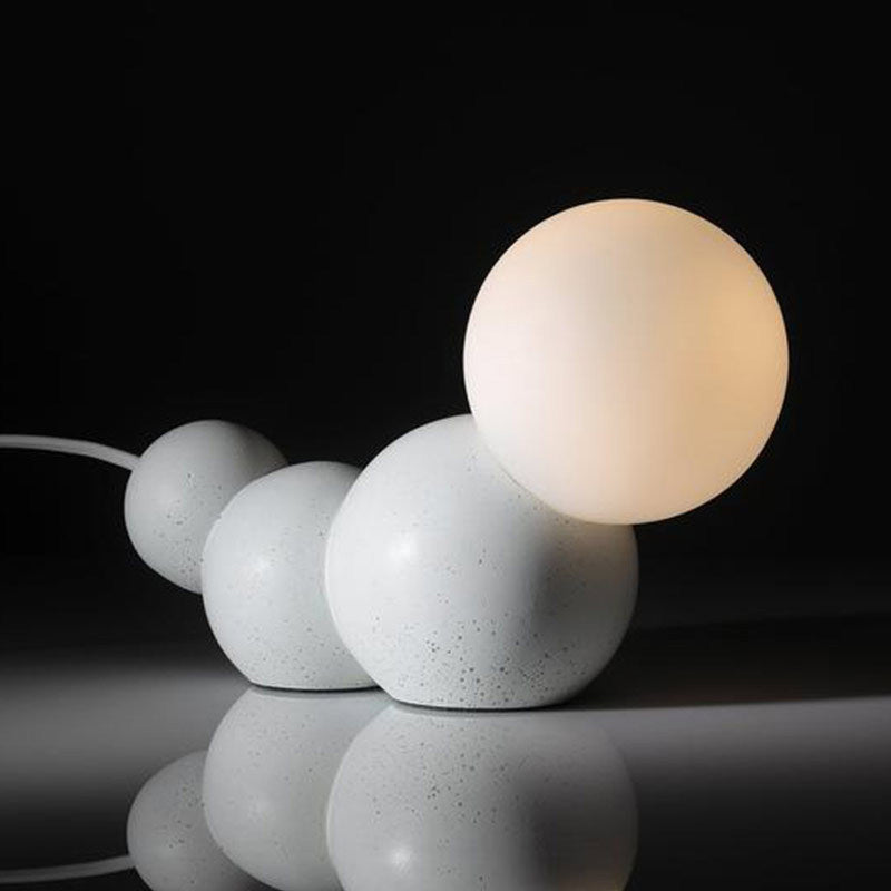 Caterpillar Reading Light Cartoon Frosted Glass 1 Head Grey/White/Blue Table Lamp for Kids Room Clearhalo 'Lamps' 'Table Lamps' Lighting' 1651997