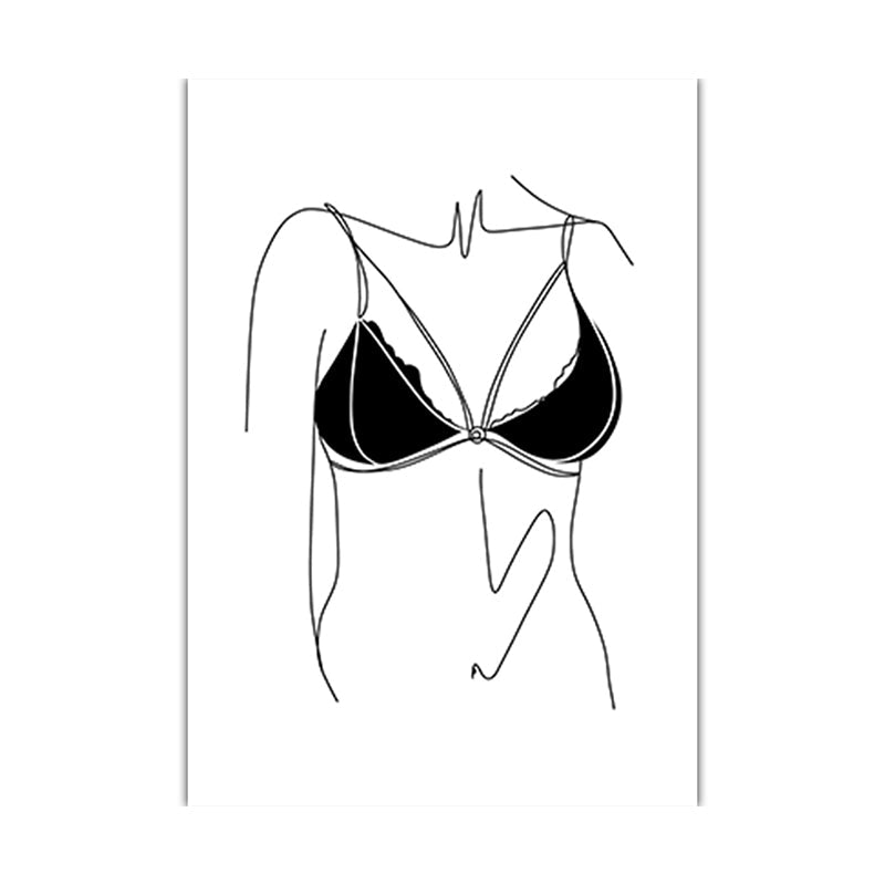 Light Color Minimalism Style Canvas Figure Portrait Wall Art Print for Living Room Clearhalo 'Art Gallery' 'Canvas Art' 'Contemporary Art Gallery' 'Contemporary Art' 'Minimalism' 'Minimalist Art Gallery' 'Scandinavian' Arts' 1652264