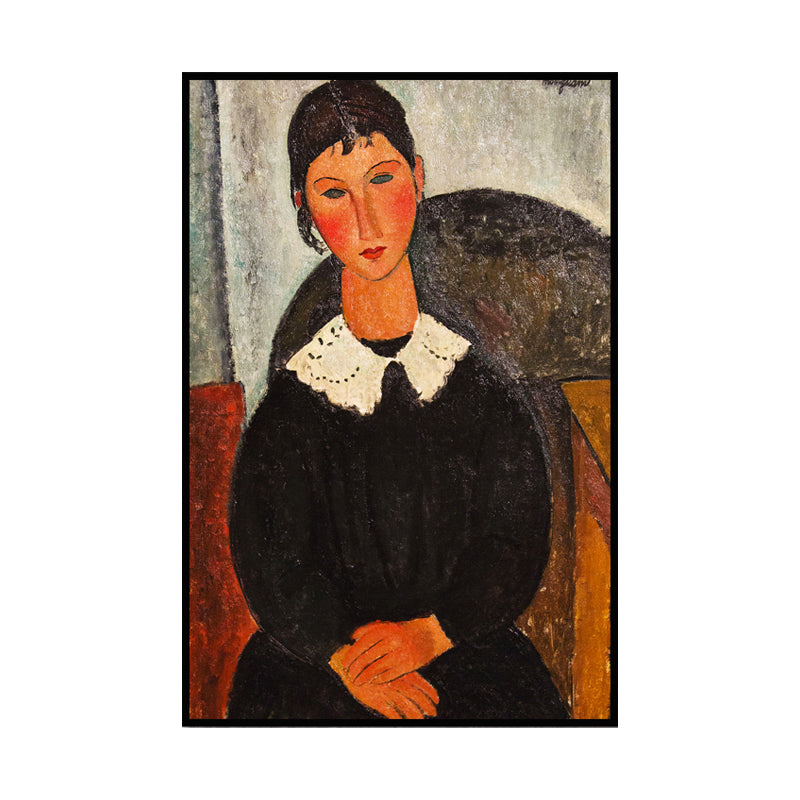 Oil Painting Portrait Canvas Textured Traditional Living Room Wall Art in Dark Color Clearhalo 'Art Gallery' 'Canvas Art' 'Traditional' Arts' 1652381