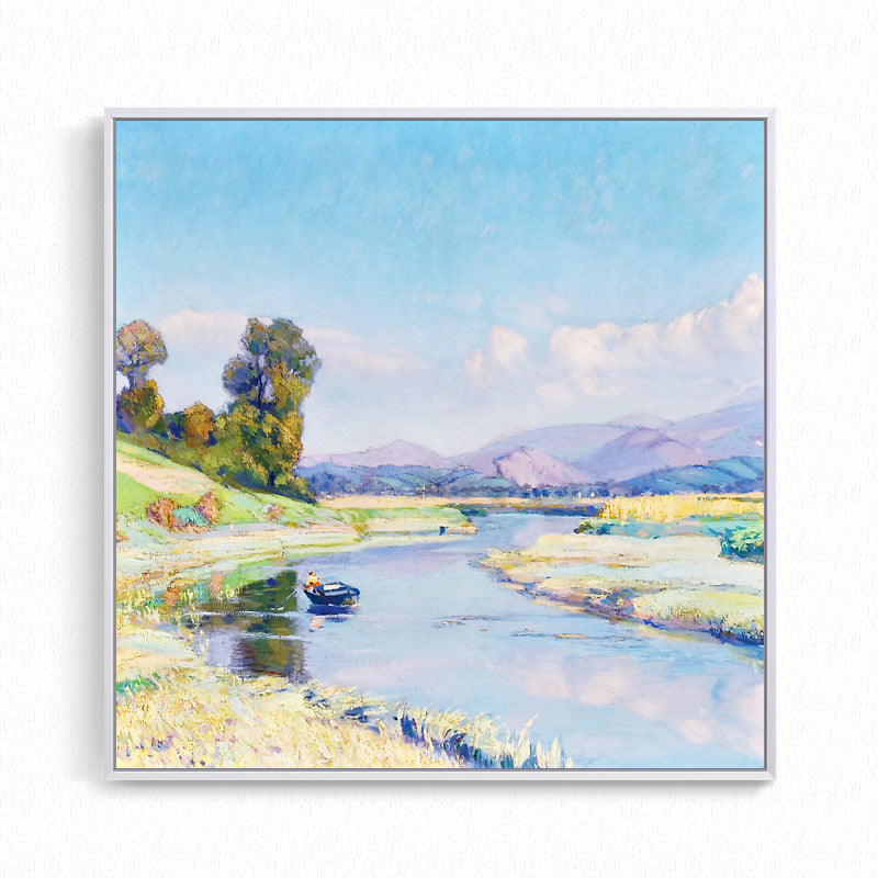 Farmhouse Wall Art Yellow Monet Scenery Painting Print Canvas for House Interior Clearhalo 'Art Gallery' 'Canvas Art' 'Country Art Gallery' 'French Country' 'Rustic' Arts' 1652553