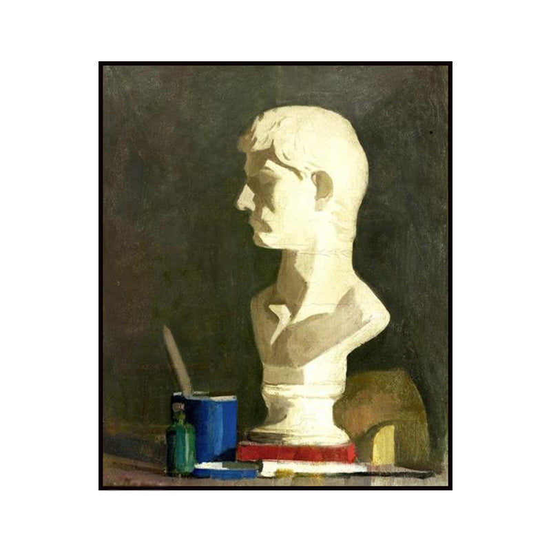Oil Painting Traditional Canvas Male Sculpture in White, Multiple Sizes Available Clearhalo 'Art Gallery' 'Canvas Art' 'Traditional' Arts' 1652886