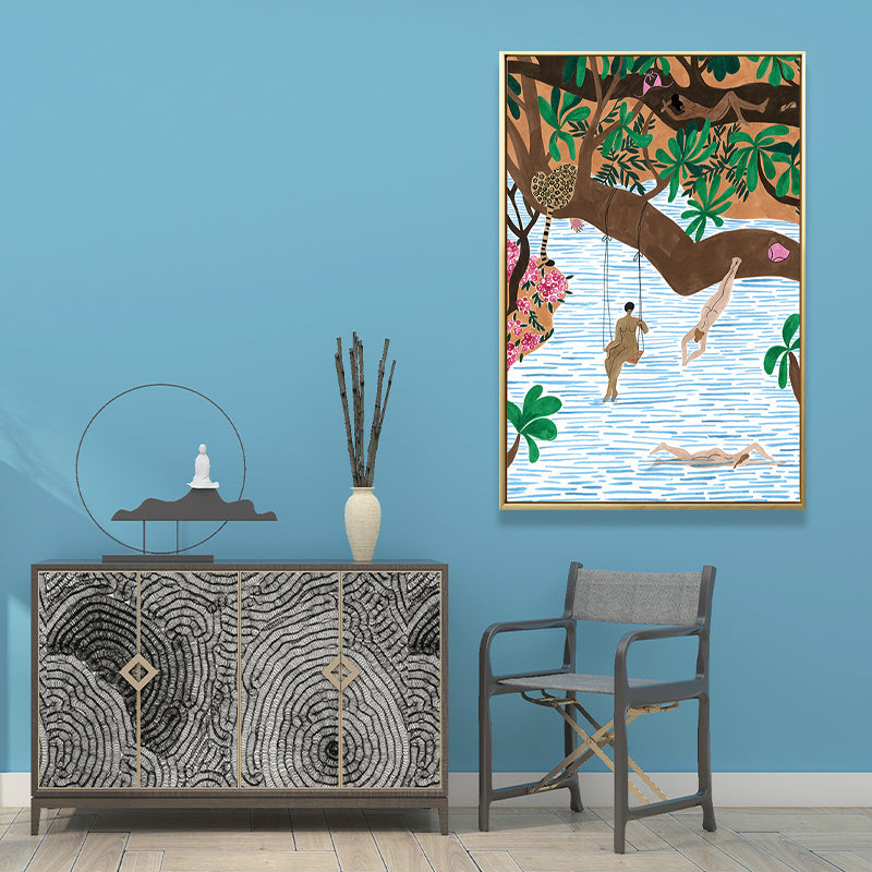 Childrens Art Amusement Park Painting Canvas Textured Colorful Wall Decor for Home Clearhalo 'Art Gallery' 'Canvas Art' 'Kids' Arts' 1653149