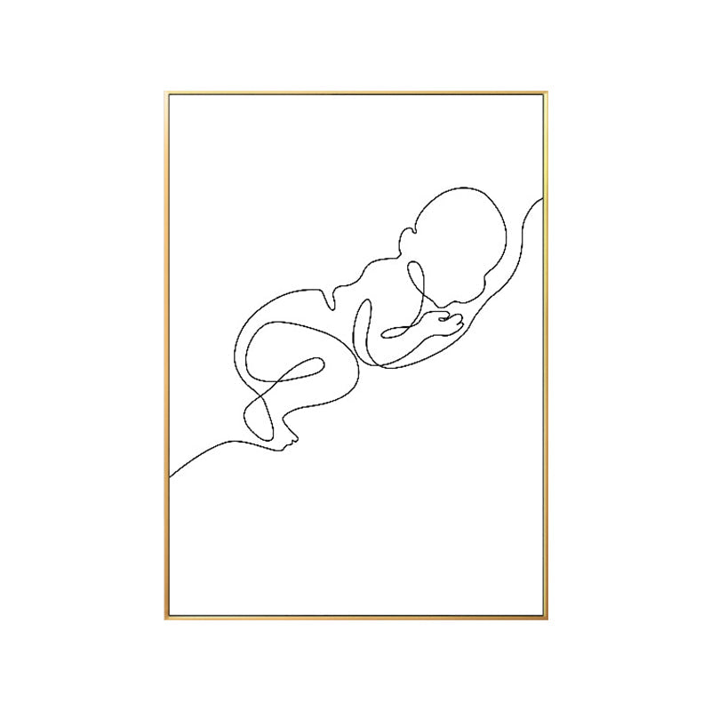Novelty Figure Pattern Wall Decor Textured Minimalism Style for Bathroom Painting Clearhalo 'Art Gallery' 'Canvas Art' 'Contemporary Art Gallery' 'Contemporary Art' 'Minimalism' 'Minimalist Art Gallery' 'Scandinavian' Arts' 1653215
