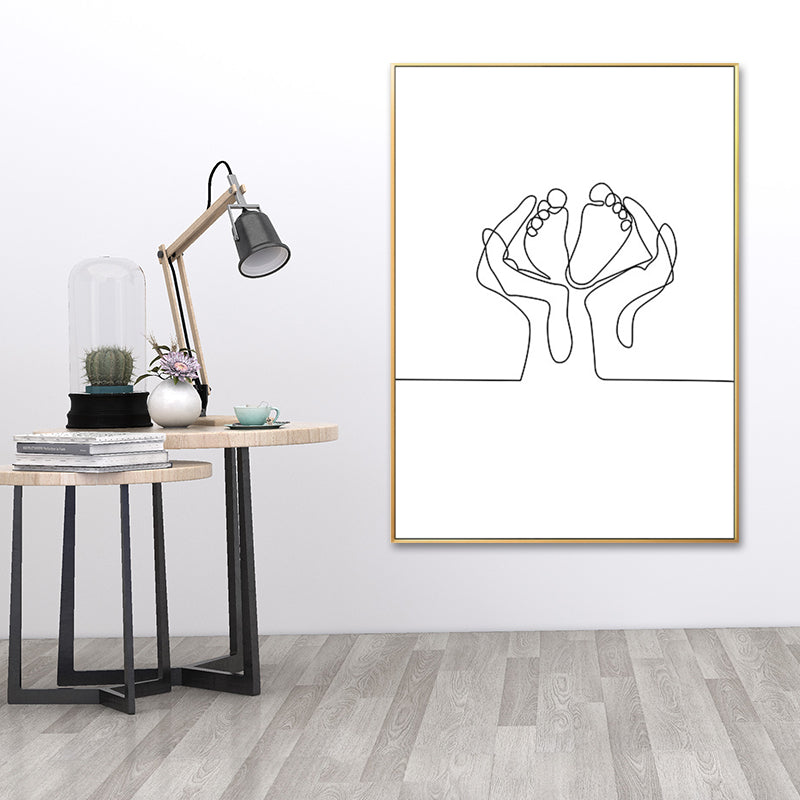 Novelty Figure Pattern Wall Decor Textured Minimalism Style for Bathroom Painting Clearhalo 'Art Gallery' 'Canvas Art' 'Contemporary Art Gallery' 'Contemporary Art' 'Minimalism' 'Minimalist Art Gallery' 'Scandinavian' Arts' 1653221