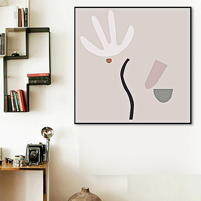 Morandi Abstract Canvas Print Textured Minimalism Living Room Squared Wall Art Decor Clearhalo 'Art Gallery' 'Canvas Art' 'Contemporary Art Gallery' 'Contemporary Art' 'Minimalism' 'Minimalist Art Gallery' 'Scandinavian' Arts' 1655164