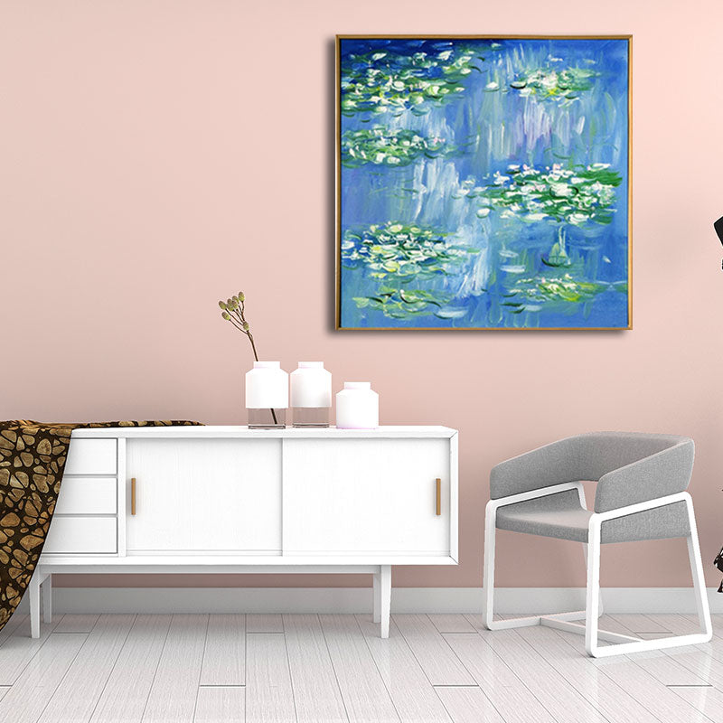 Textured Pool Oil Painting Art Print Canvas Traditional Wall Decor for Family Room Clearhalo 'Art Gallery' 'Canvas Art' 'Traditional' Arts' 1655727