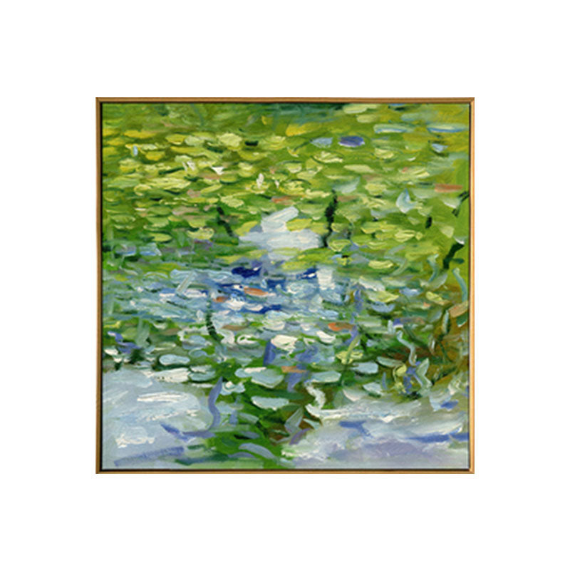 Textured Pool Oil Painting Art Print Canvas Traditional Wall Decor for Family Room Clearhalo 'Art Gallery' 'Canvas Art' 'Traditional' Arts' 1655740
