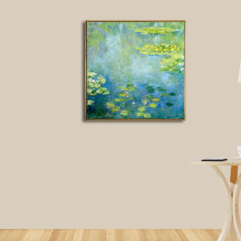 Textured Pool Oil Painting Art Print Canvas Traditional Wall Decor for Family Room Clearhalo 'Art Gallery' 'Canvas Art' 'Traditional' Arts' 1655743