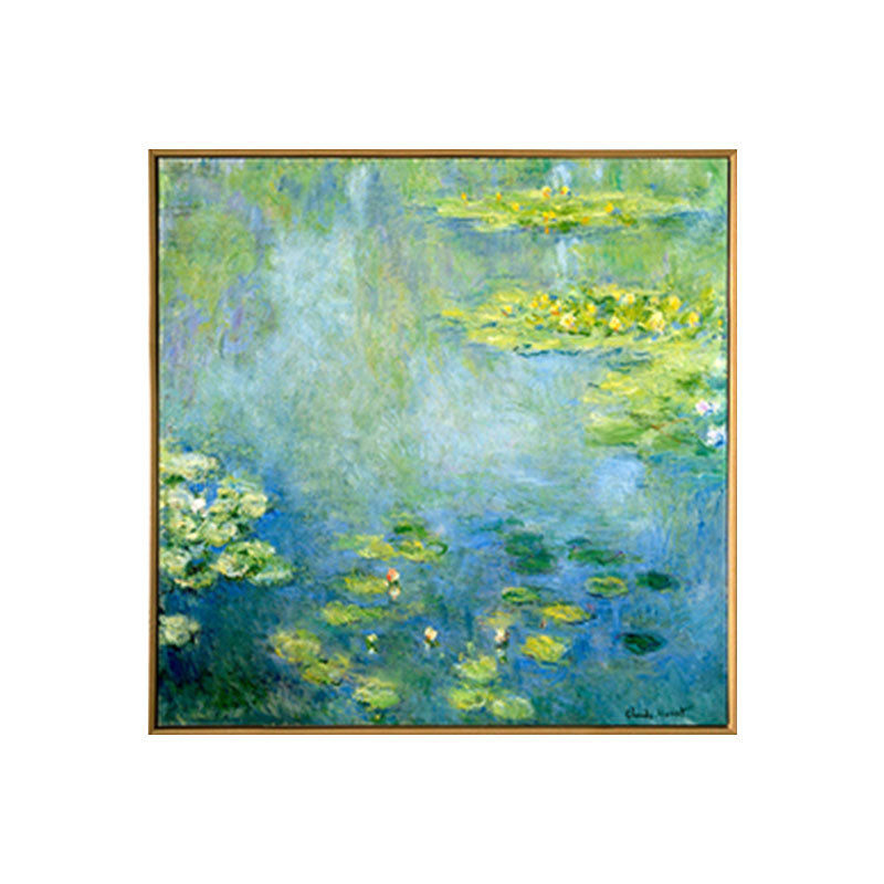 Textured Pool Oil Painting Art Print Canvas Traditional Wall Decor for Family Room Clearhalo 'Art Gallery' 'Canvas Art' 'Traditional' Arts' 1655744