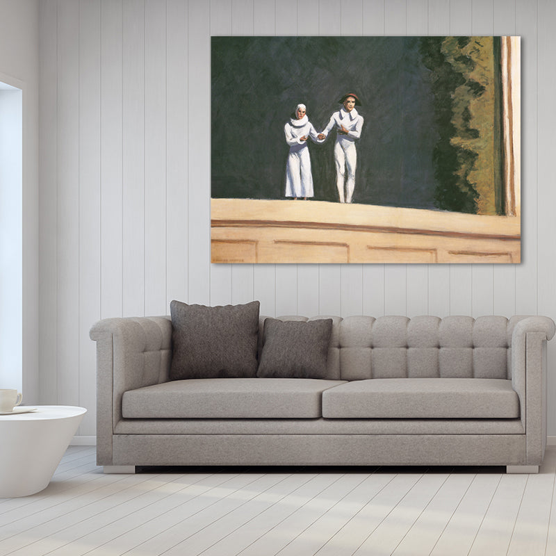 Building and Trees Painting in Light Color Traditional Style Wall Art for Playroom Clearhalo 'Art Gallery' 'Canvas Art' 'Traditional' Arts' 1656200