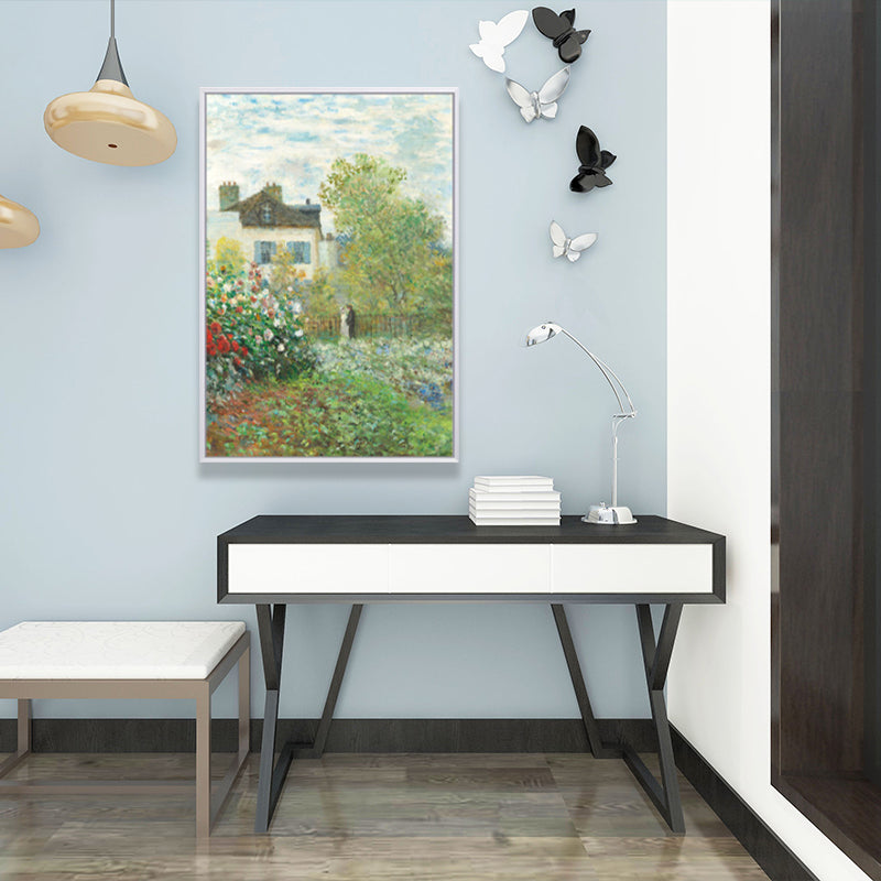 Stunning Nature Scenery Painting for Bedroom Country Landscape Wall Art in Green Clearhalo 'Art Gallery' 'Canvas Art' 'Country Art Gallery' 'French Country' 'Rustic' Arts' 1657366