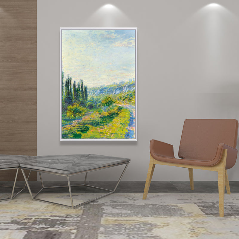 Stunning Nature Scenery Painting for Bedroom Country Landscape Wall Art in Green Green Design 2 Clearhalo 'Art Gallery' 'Canvas Art' 'Country Art Gallery' 'French Country' 'Rustic' Arts' 1657371