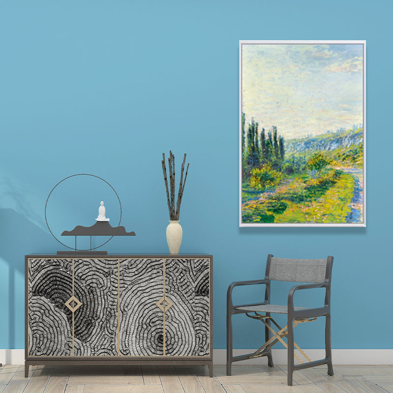Stunning Nature Scenery Painting for Bedroom Country Landscape Wall Art in Green Clearhalo 'Art Gallery' 'Canvas Art' 'Country Art Gallery' 'French Country' 'Rustic' Arts' 1657372
